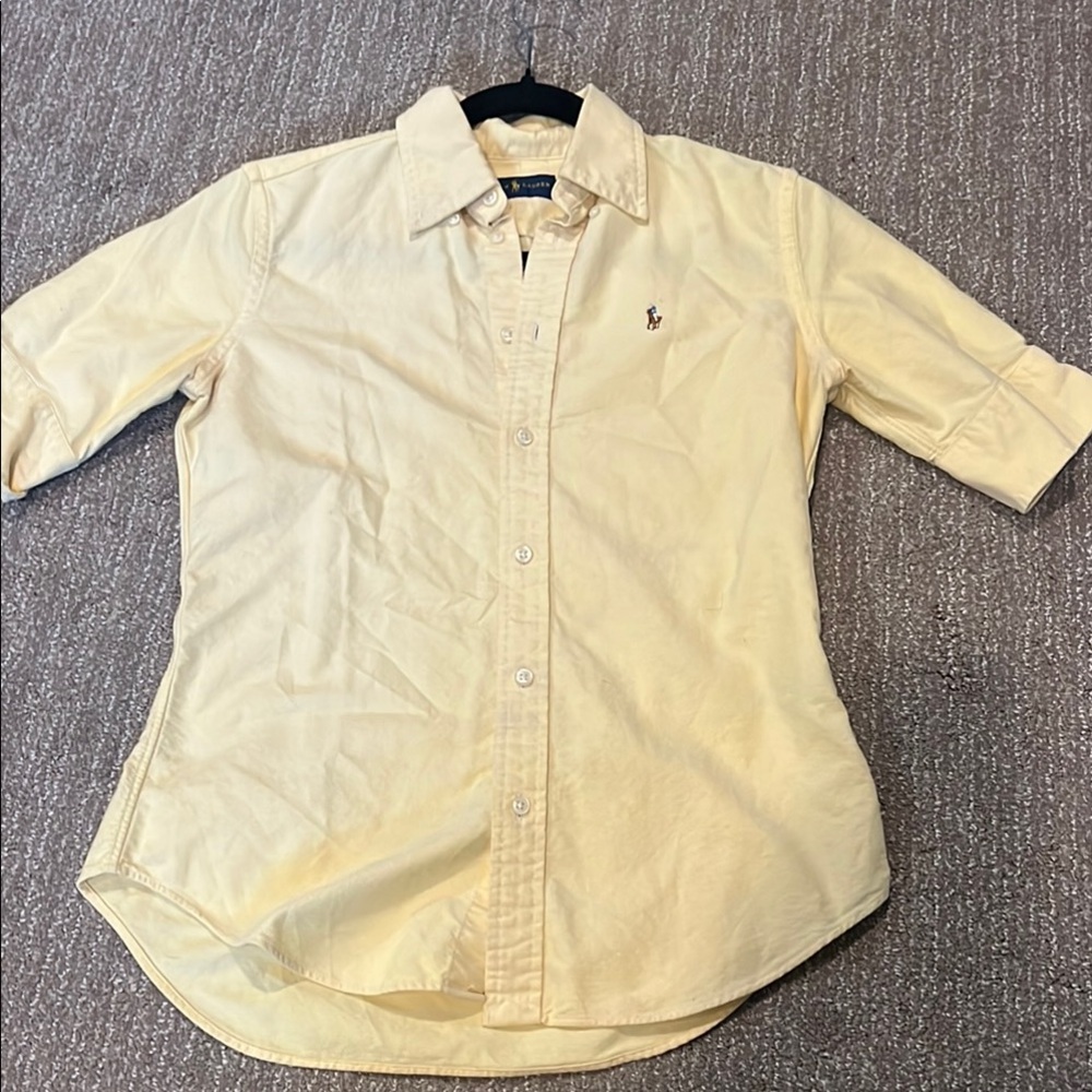 Ralph Lauren Yellow Button Down Shirt